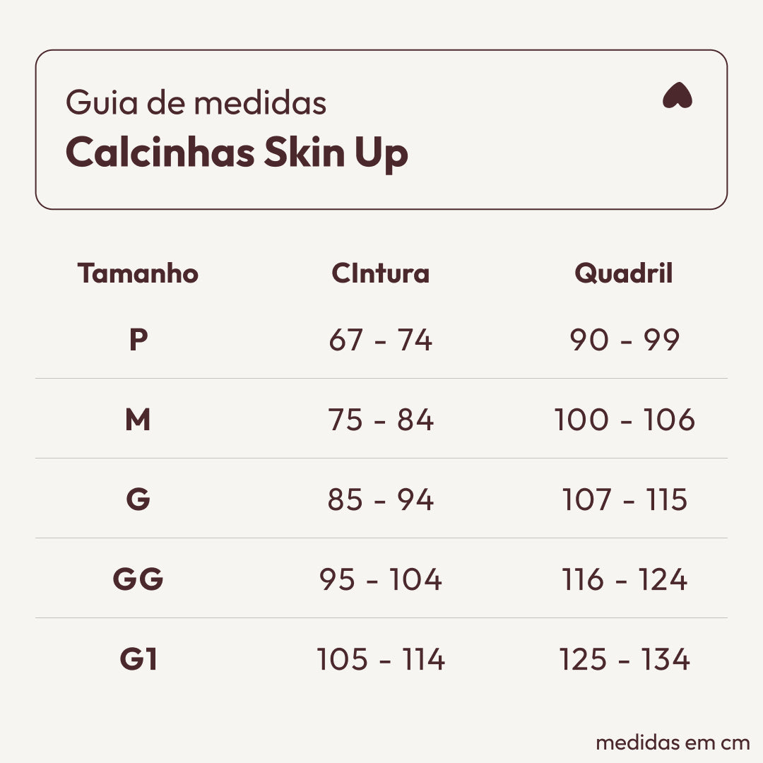 Kit Top e Calcinha Cós Alto Segunda Pele Skin Up