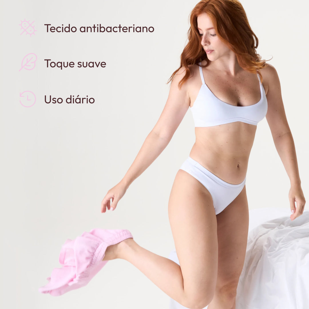 Kit Top Triangular e Calcinha Biquíni Cotton Up