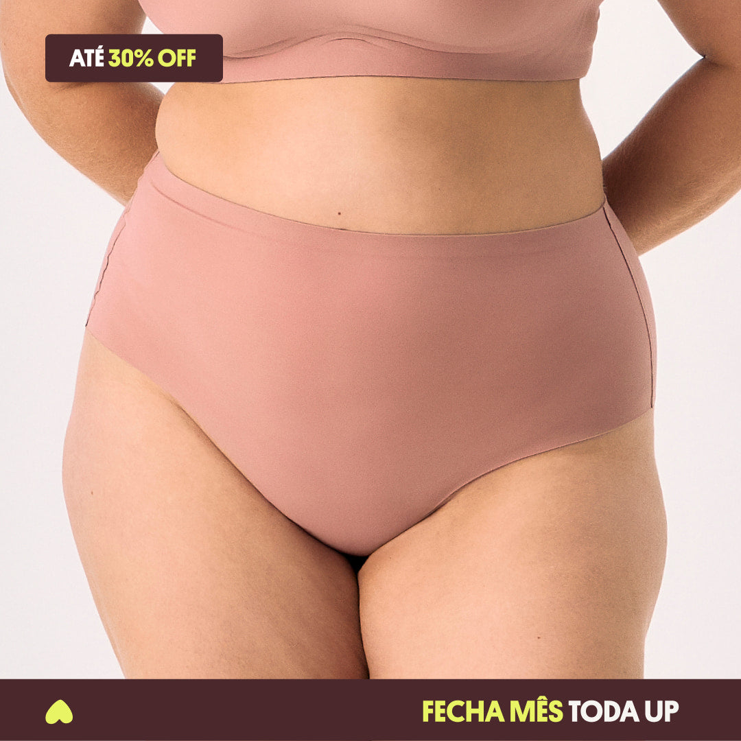 Calcinha Cós Alto Segunda Pele Skin Up - Fecha Mês