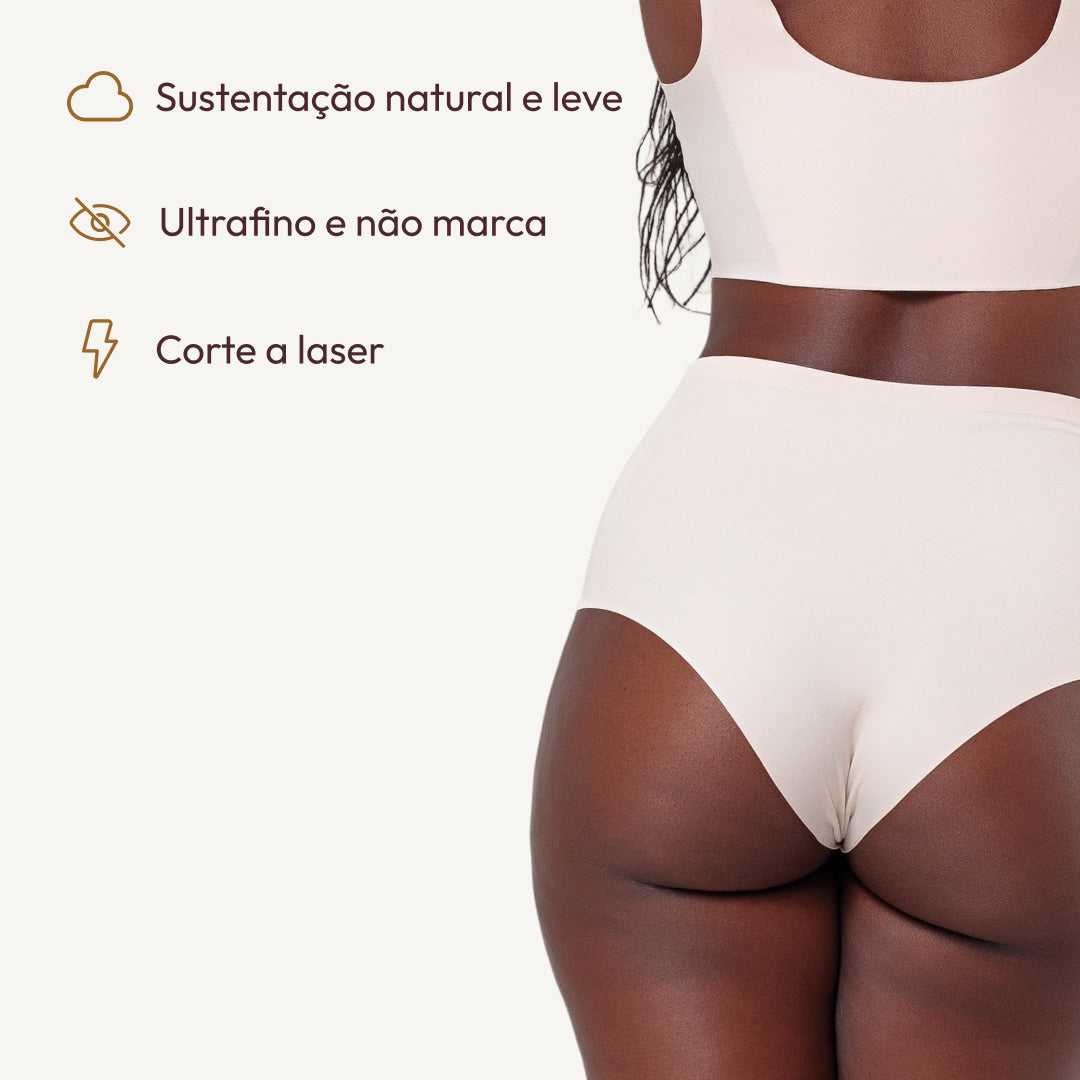 Calcinha Cós Alto Segunda Pele Skin Up