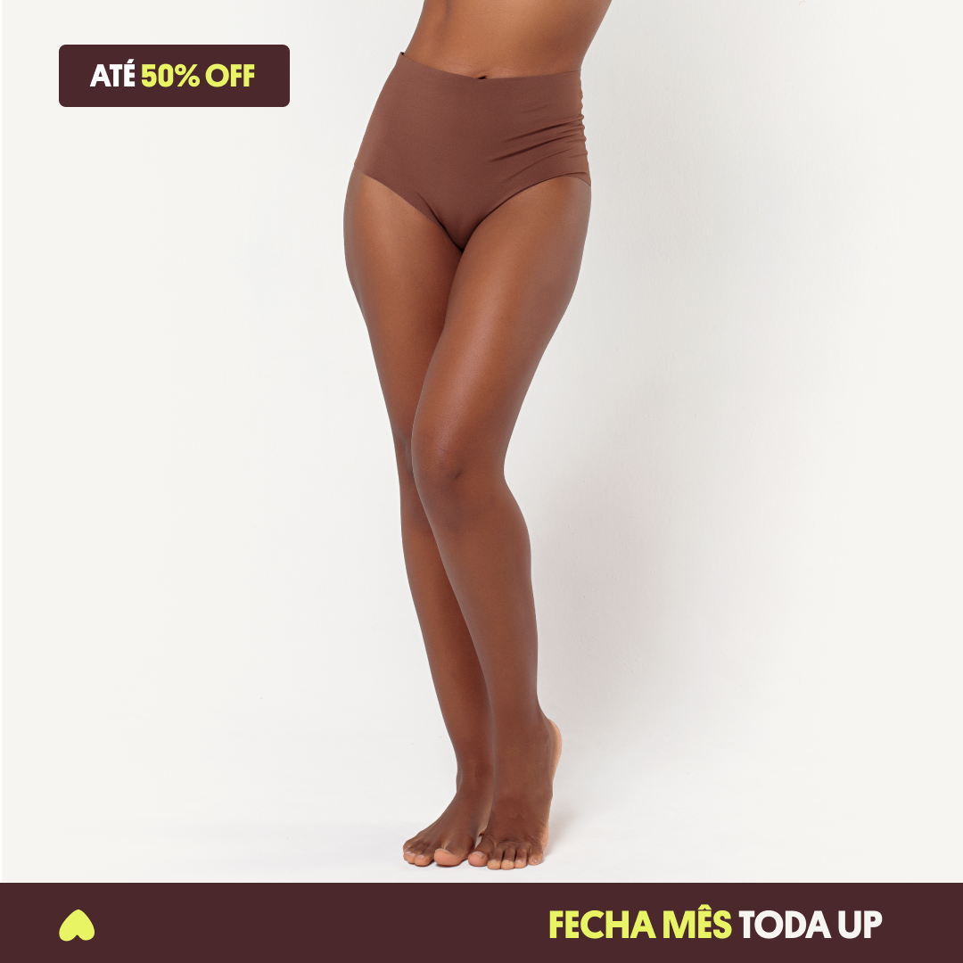 Calcinha Cós Alto Segunda Pele Skin Up - Fecha Mês