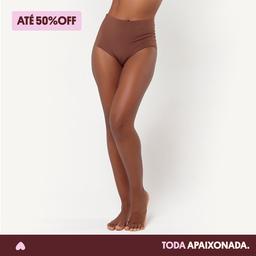 Calcinha Cós Alto Segunda Pele Skin Up - Amor VIP