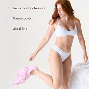 Kit Top Triangular e Calcinha Biquíni Cotton Up - Aniver VIP