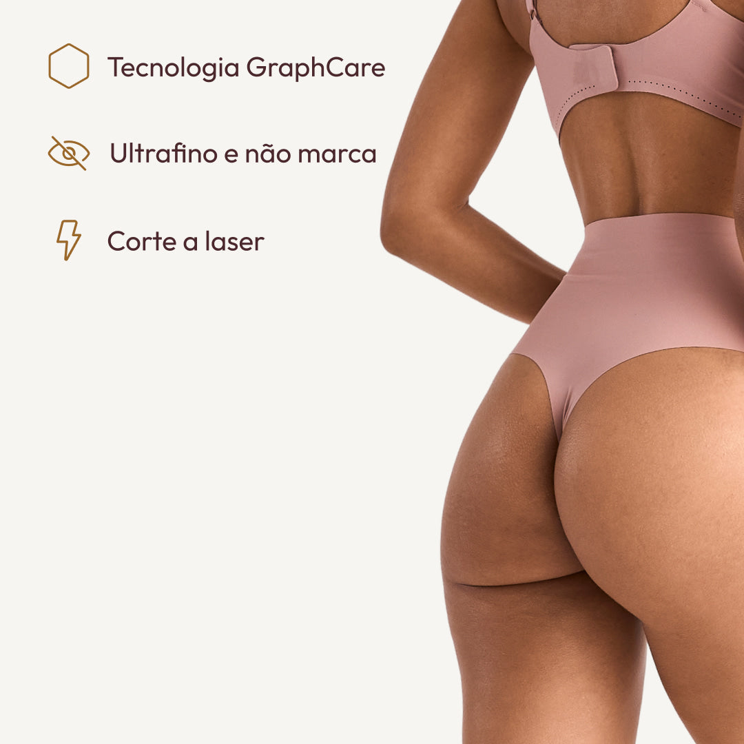 Calcinha Fio Dental Cós Alto Segunda Pele SkinUp
