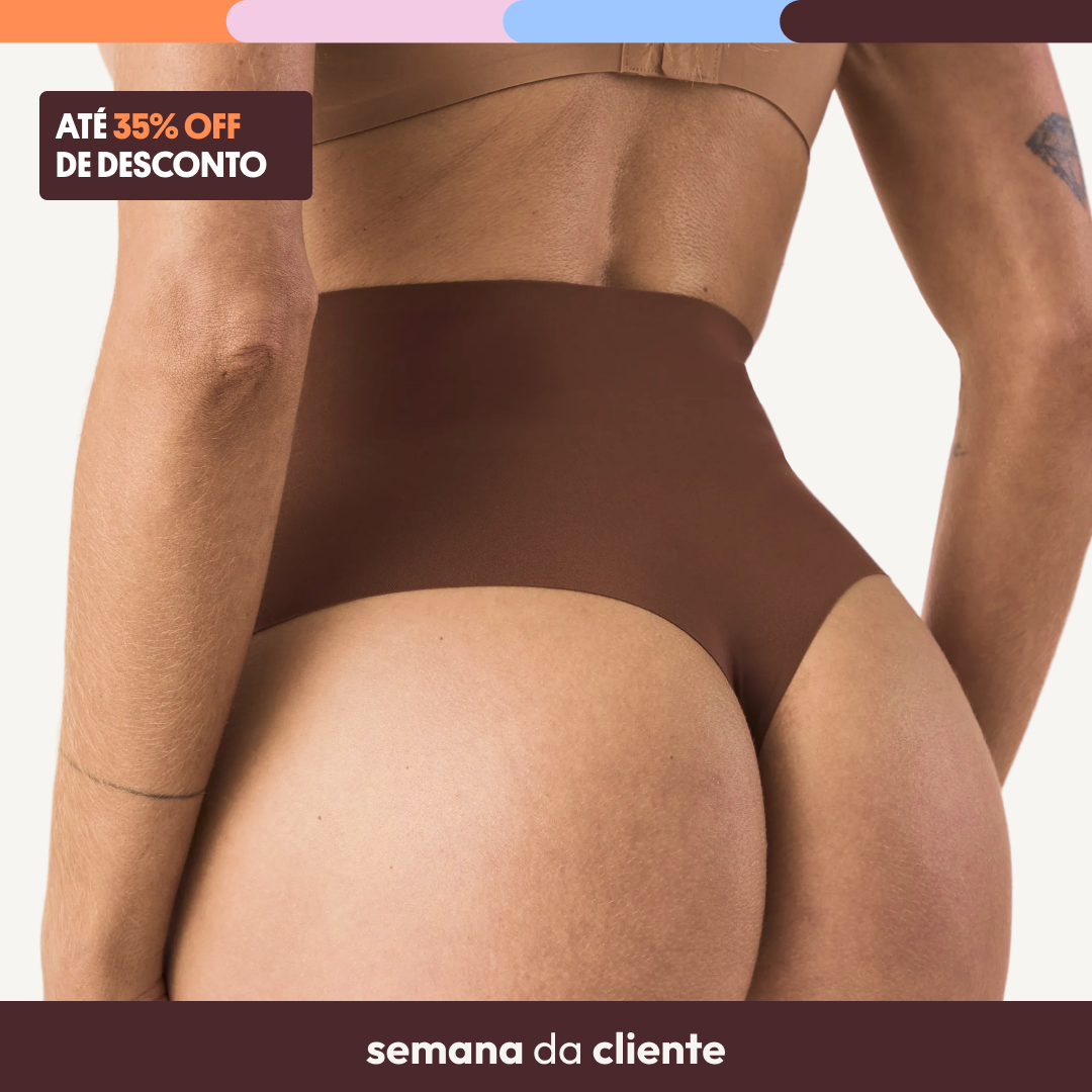 Calcinha Fio Dental Cós Alto Segunda Pele SkinUp