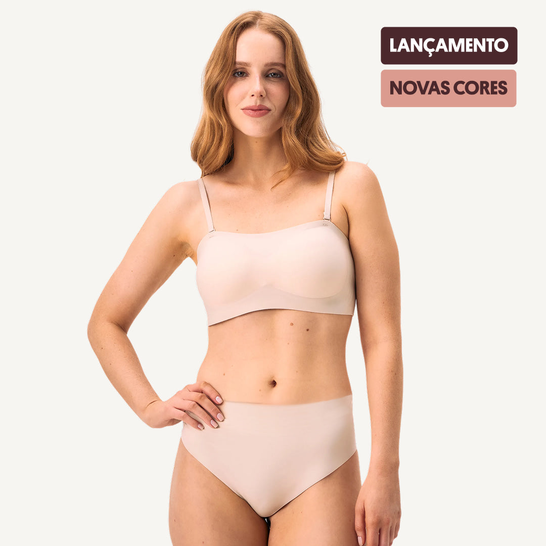 Kit Comfort Line e Calcinha Cós Alto Segunda Pele Skin Up