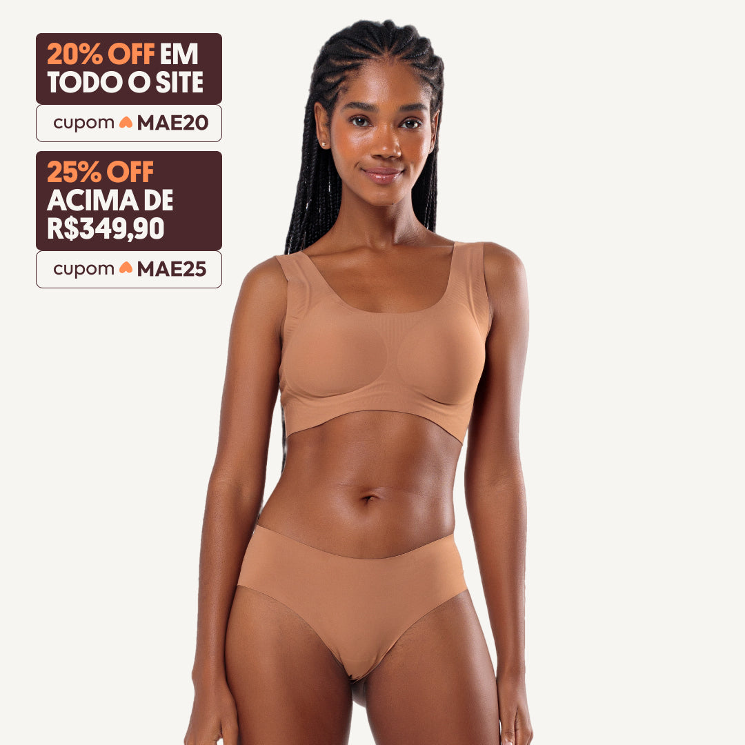 Kit Top e Calcinha Biquíni Segunda Pele Skin Up - Oferta SDM