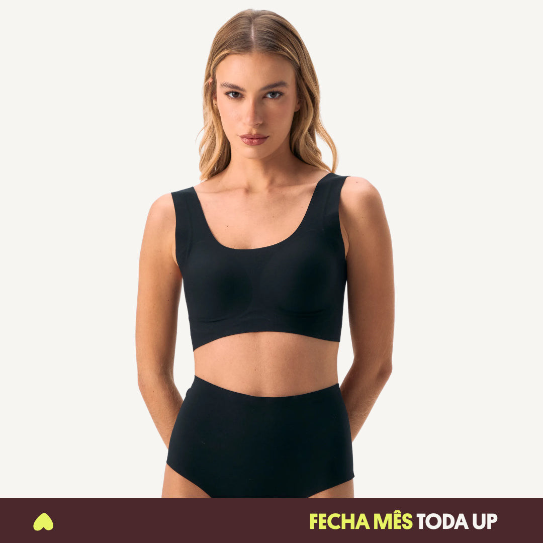 Kit Top e Calcinha Cós Alto Segunda Pele Skin Up - Fecha Mês