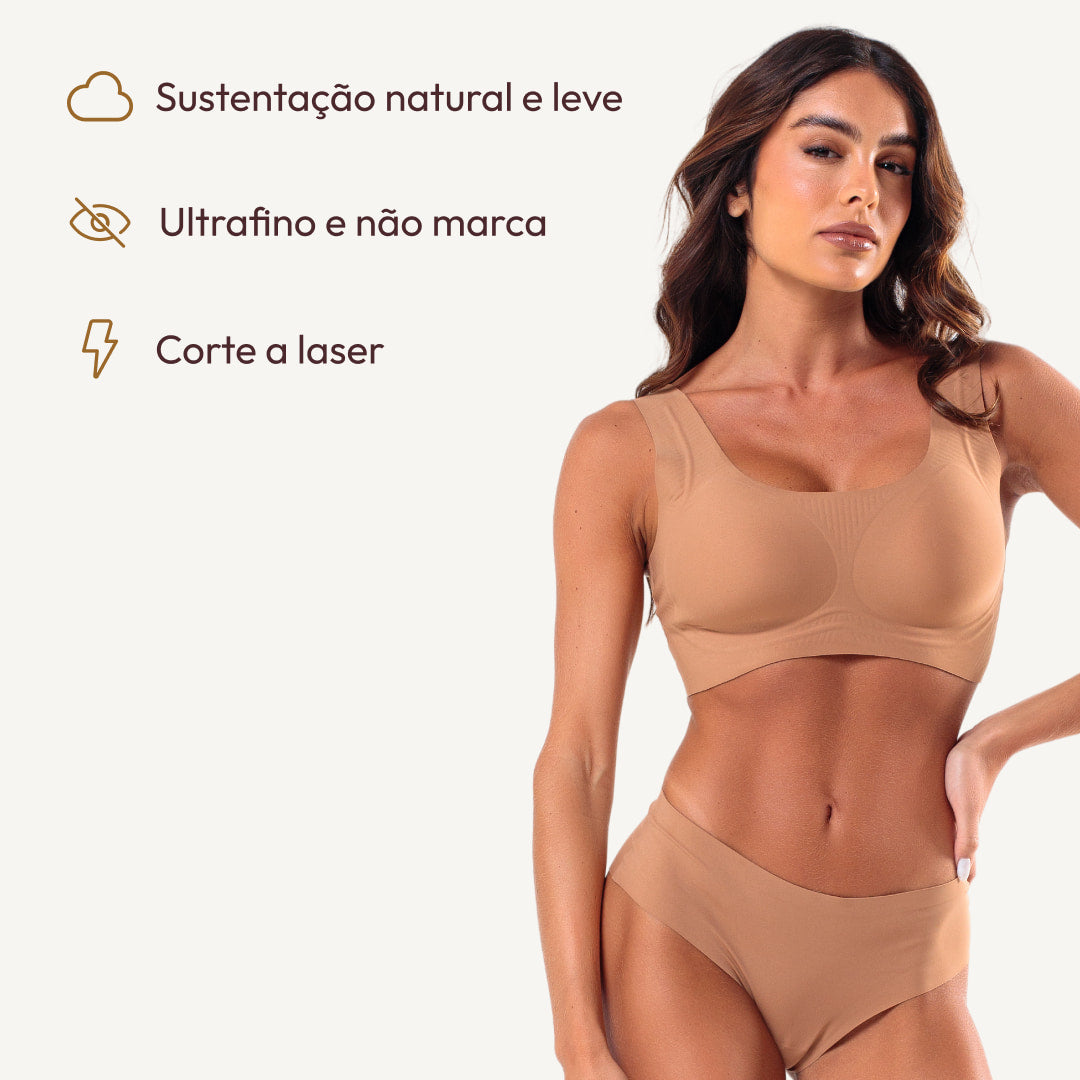 Kit Top e Calcinha Biquíni Segunda Pele Skin Up - Fecha Mês
