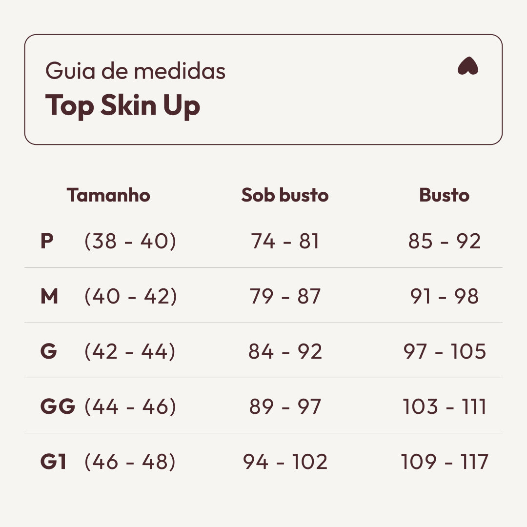 Top Segunda Pele Skin Up | Pré-venda
