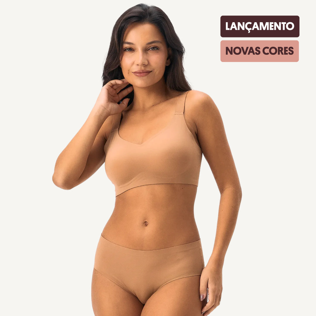 Kit Comfort Up e Calcinha Biquíni Segunda Pele Skin Up